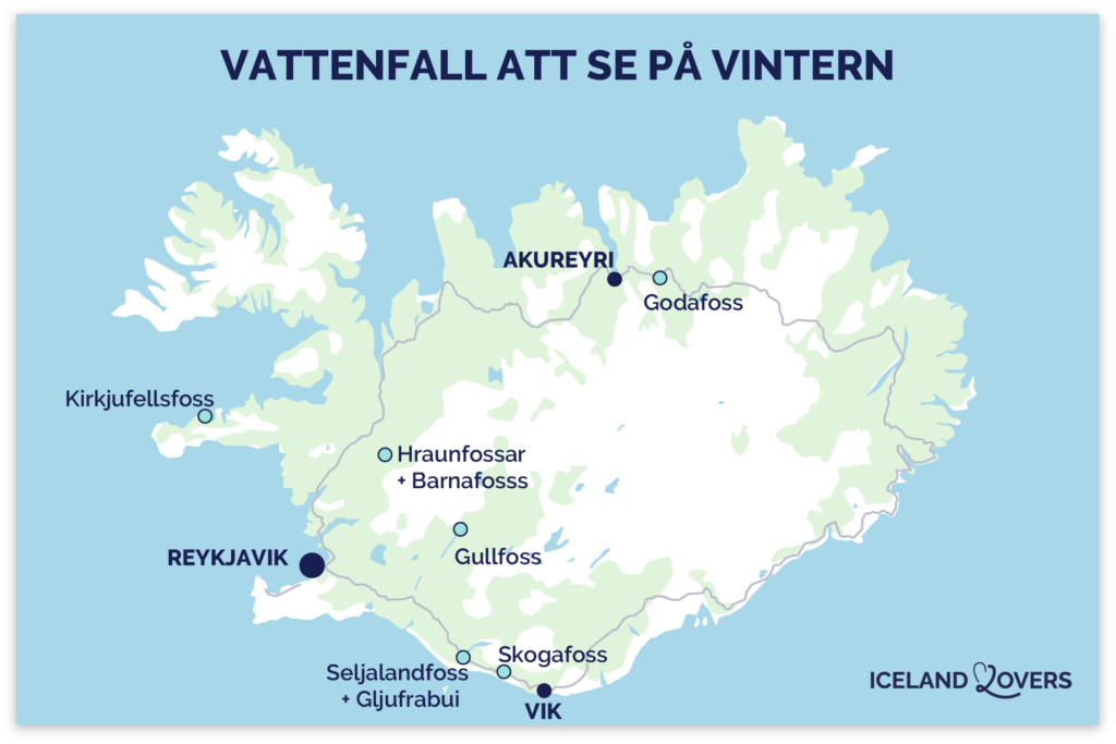 Vattenfall Island vinter karta