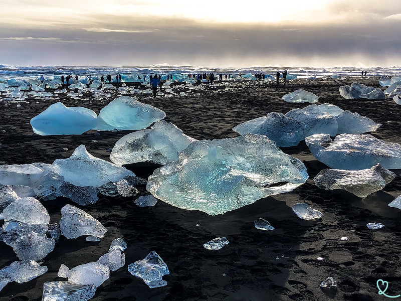 Plage Jokulsarlon Diamond Beach hiver Islande