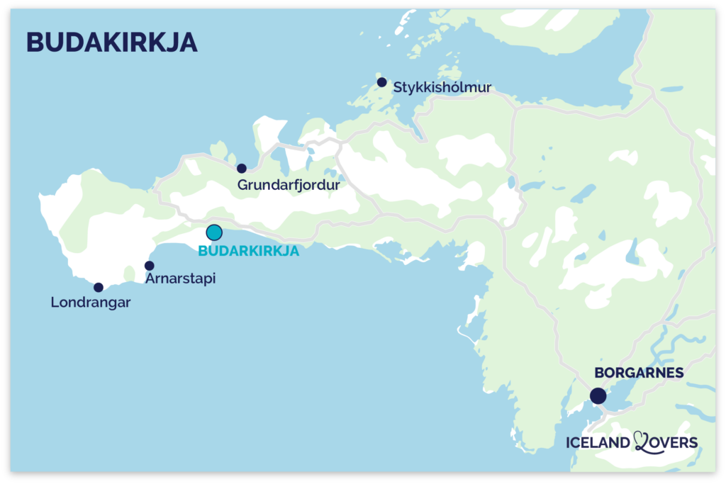 carte Budakirkja Islande