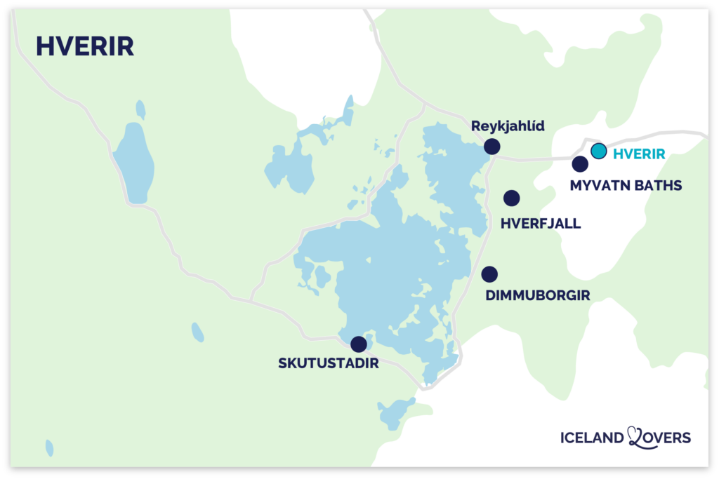 carte Hverir Myvatn Islande