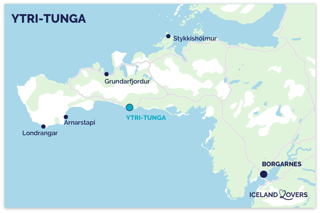 map ytri Tunga snaefellsnes Iceland